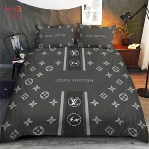 BEST Louis Vuitton Black Bedding Sets POD Design