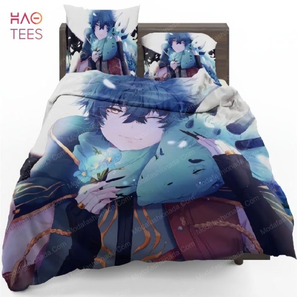 Boy Dragon Blue Flowers Anime Bedding Sets