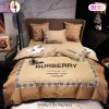 Burberry Brown Luxury Fashion Brand Bedding Set