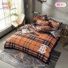 Burberry Orange Bedding Set 3d Printed Bedding Sets Quilt Sets Duvet Cover Luxury Brand Bedding Decor Bedroom Sets