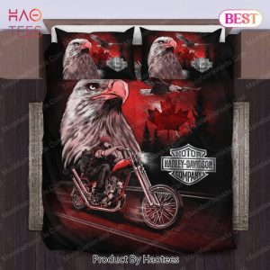 Buy Biker Eagle Harley Davidson Canadian Flag Bedding Sets Bed Sets