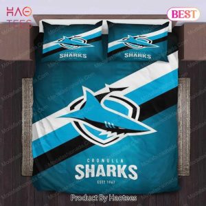 Buy Cronulla Sharks Logo Bedding Sets 01 Bed Sets