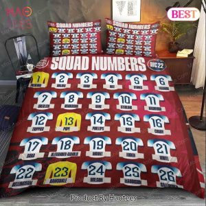 Buy England National Football Team Squad Numbers For Worldcup 2022 Bedding Sets Bed Sets