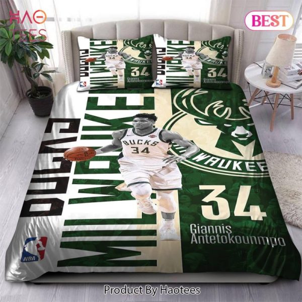 Buy Giannis Antetokounmpo Milwaukee Bucks NBA 16 Bedding Sets Bed Sets