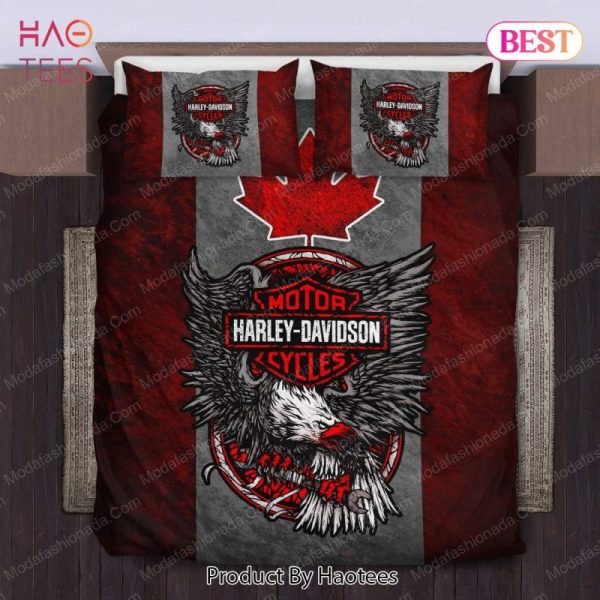 Buy Harley Davidson Eagle Canada Flag Bedding Sets Bed Sets