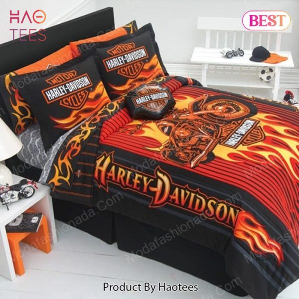 Buy Harley Davidson Flame Rider Fireball Moto 3 Bedding Set Bed Sets