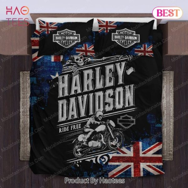 Buy Harley Davidson Ride Free Motorcycle And Australia Flag Bedding Sets Bed Sets