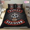 Buy Harley Davidson With Big Fire Skull And Motorcycyles Logo 57 Bedding Set Bed Sets