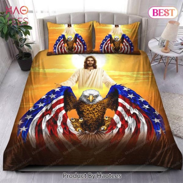 Buy Jesus Christian American Eagle God 52 Bedding Set Bed Sets