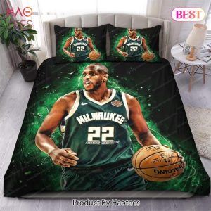 Buy Khris Middleton Milwaukee Bucks NBA 75 Bedding Sets Bed Sets