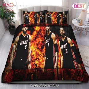 Buy Legend Dwyane Wade Eastern Conference Finals Miami Heat NBA 23 Bedding Sets Bed Sets