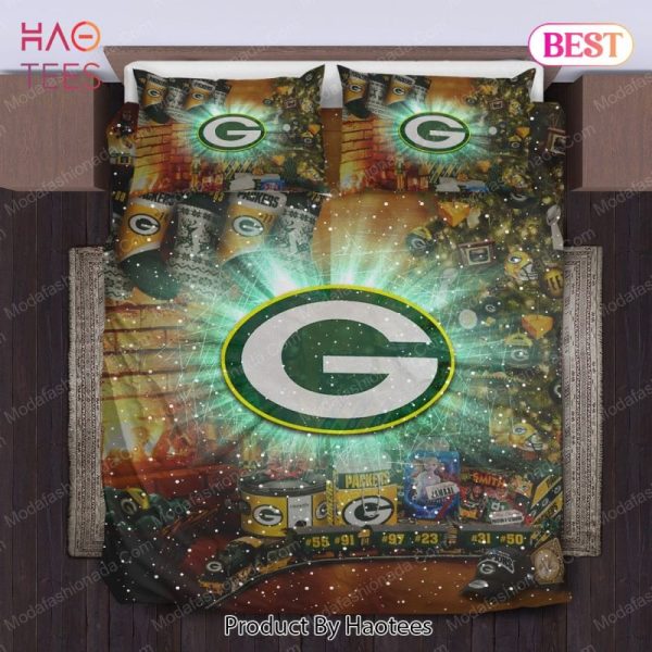 Buy NFL Green Bay Packers Logo Christmas Bedding Sets Bed Sets