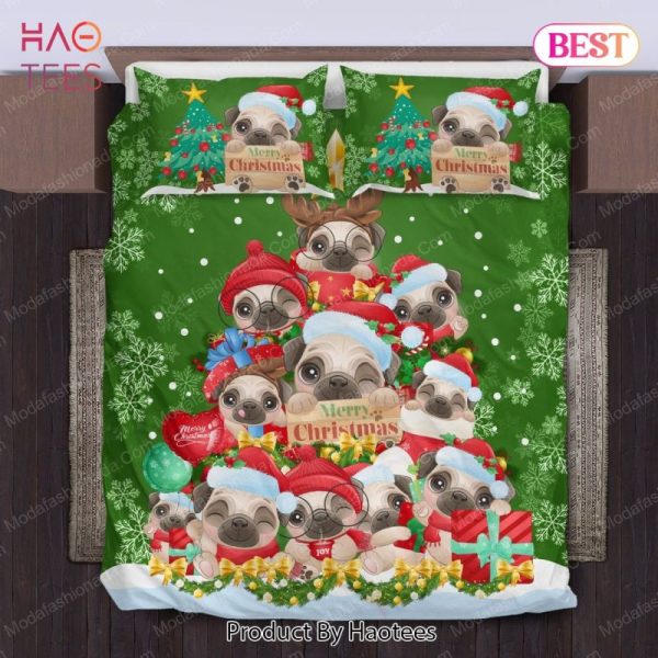 Buy Pug Christmas Tree Bedding Sets Bed Sets