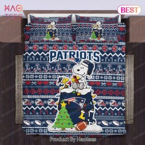 Buy Snoopy Dog NFL New England Patriots Christmas Bedding Sets Bed Sets