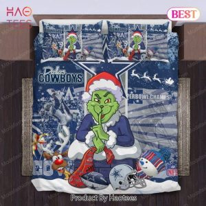 Buy The Grinch Dallas Cowboys Christmas Bedding Sets Bed Sets