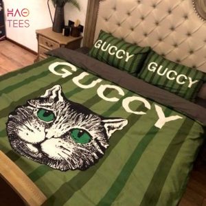 Cat Luxury Gucci Bedding Sets Mix Green Duvet Cover