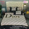 Christian Dior Black White Luxury Brand Premium Bedding Set Bedspread Duvet Cover Set Home Decor