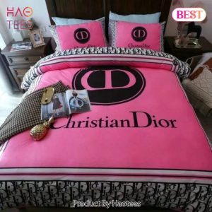 Christian Dior Pinky Luxury Brand Premium Bedding Set Bedspread Duvet Cover Set Home Decor