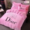 Dior Pinky Bedding Sets Quilt Sets Duvet Cover Luxury Brand Bedding Decor