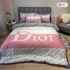 Dior Pinky White Luxury Brand Premium Bedding Set Duvet Cover Home Decor