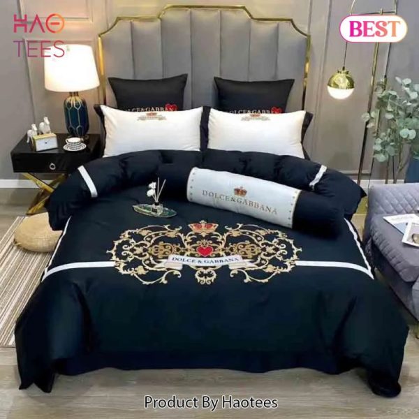 Dolce & Gabbana Black Luxury Brand Bedding Set Duvet Cover Home Decor