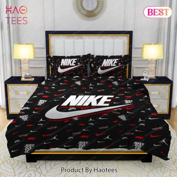 Famous Nike Air Jordan JUST DO IT Supreme Design & Quality Comfortable 4 Pieces Bedding Sets Bed Sets