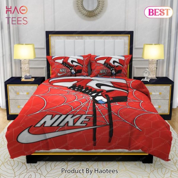 Famous Nike Air Jordan and Cobweb Design & Quality Comfortable 4 Pieces Bedding Sets Bed Sets