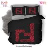 Fendi Hot Luxury Logo Fashion Brand Premium Bedding Set Home Decor