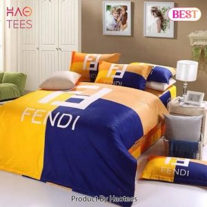 Fendi Logo Luxury Brand High-End Bedding Set Home Decor