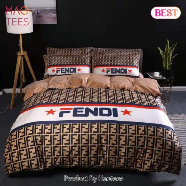 Fendi Luxury Logo Fashion Brand Premium Bedding Set Home Decor – FY41