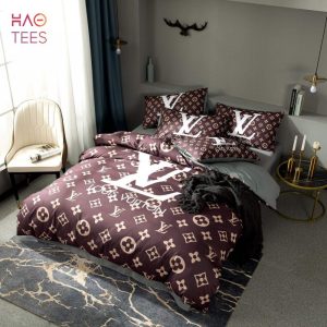 GOLD LV Bedding Sets Duvet Cover Lv Bedroom Sets Luxury Brand Bedding