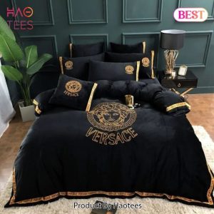 Gianni Versace Black Luxury Brand High-End Bedding Set Home Decor – 2I31