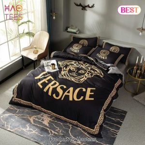 Gianni Versace Black Luxury Brand High-End Bedding Set Home Decor – FH51