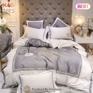 Gianni Versace White Luxury Brand High-End Bedding Set Home Decor