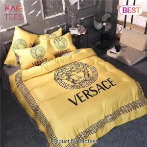 Gianni Versace Yellow Luxury Brand High-End Bedding Set Home Decor