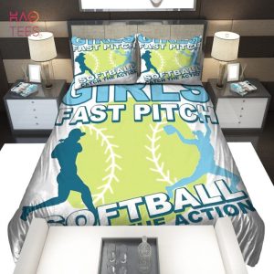 Girls Fast Pitch Softball Catch The Action Bedding Sets