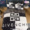 Givenchy Black And White Logo Luxury Brand Bedding Set Home Decor