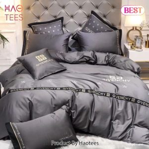 Givenchy Grey Luxury Brand High-End Bedding Set Home Decor