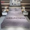 Gray Italian Luxury Brand Inspired 3D Customized Bedding Sets