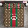 Gucci Bear Luxury Brand Premium Bedding Set Bedspread Duvet Cover Set Home Decor