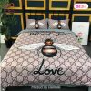 Gucci Bee Love New Logo Hot Luxury Brand Bedding Set Bedspread Duvet Cover Set Home Decor