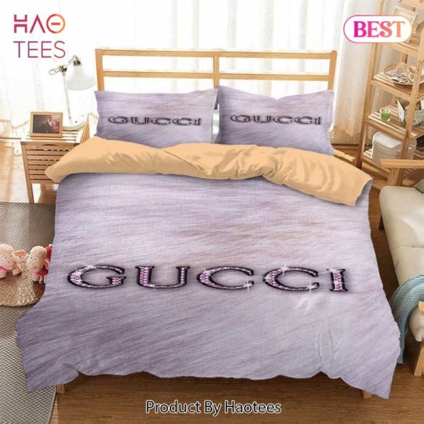 Gucci Diamon Fashion Logo Luxury Brand Premium Bedding Set Home Decor