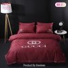 Gucci Luxury Brand Red Bedding Set Bedspread Duvet Cover Set Home Decor