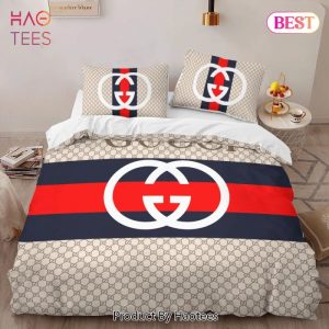 Gucci New Hot Fashion Logo Premium Luxury Brand High-End Bedding Set LV Home Decor