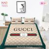 Gucci New Logo Luxury Fashion Brand Bedding Set Bedspread Duvet Cover Set