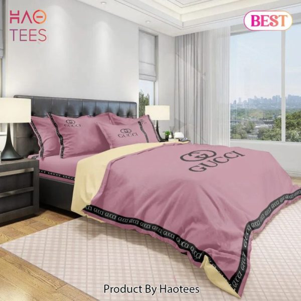 Gucci Purple Luxury Brand Bedding Set Duvet Cover Home Decor