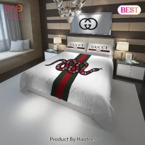 Gucci Snake Luxury Brand High-End Bedding Set Home Decor