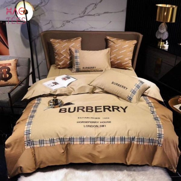 [HOT] Burberry London Luxury Brand Inspired 3D Personalized Customized Bedding Sets