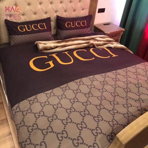 HOT Gucci Designer Bedding Set Flower Stripe POD Design