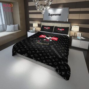 [HOT] Mickey Mouse LV Supreme Luxury Brand Bedding Sets All Over Printed